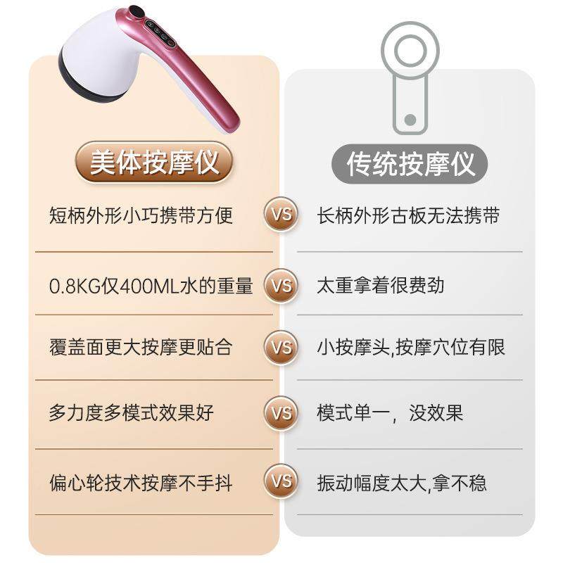 手持式电推动海豚敲打锤全身多功按能充30912电摩器棒脂按捶背震