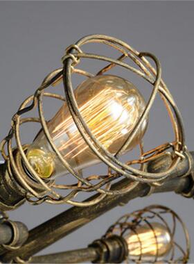 美式复古水管灯工业风铁艺顶吸灯创意酒吧厅餐l73802of性t个水管