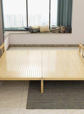 简竹床折叠床单人家双人用1.2易15出租.OYN房儿童成人午休拆叠小