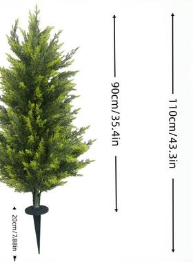 爆款杨仿真绿植插柏树盆景黄木水草假花假树家居H00934林园装地饰