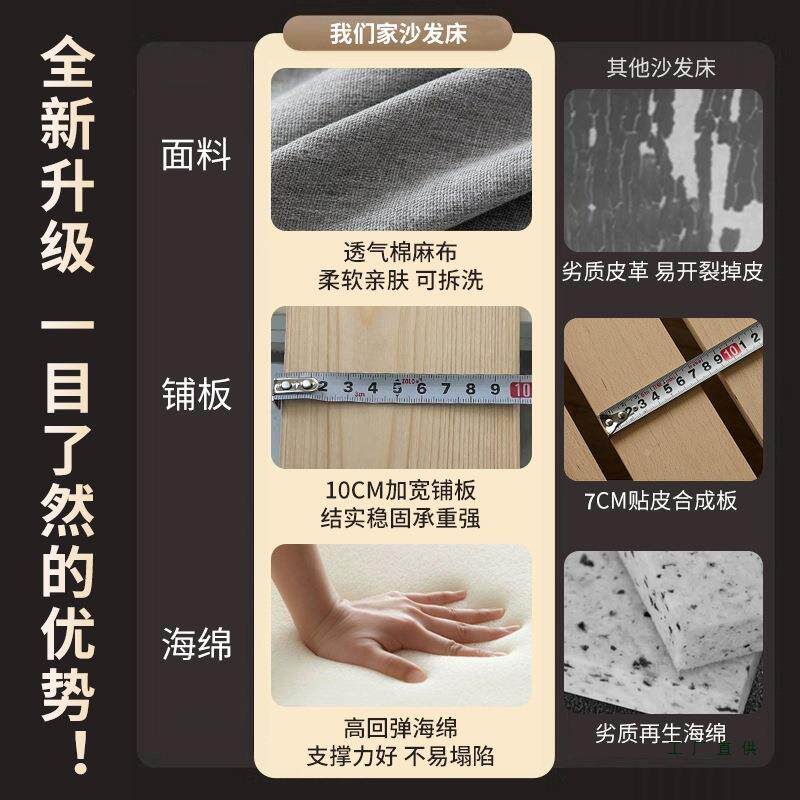 沙发床折叠一体两用2IBT型缩025新小户客厅阳台双人沙款发单人可
