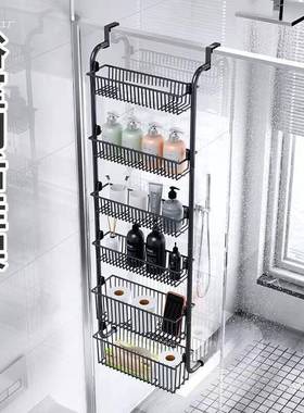 理免打孔门后挂篮架物架J1541510多层收纳架浴室门后挂多功置能整