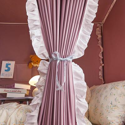 新款公主床边纯色学生花宿8721舍蚊帐强遮光帘寝室单人上下体铺一