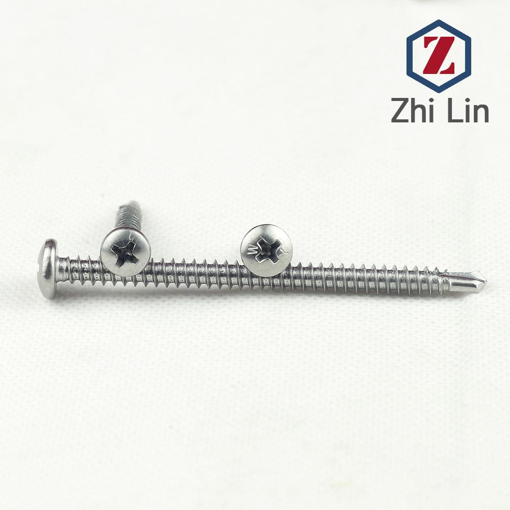 ST5十.5不锈钢410字GB15856.槽盘头钻自攻螺钉钻尾丝GB158自56.1