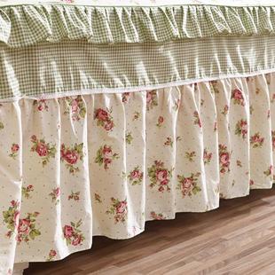 床 单棉件F75SM7TS床套季 5夏YA12025新款 全纯公主花边床罩棉床裙式