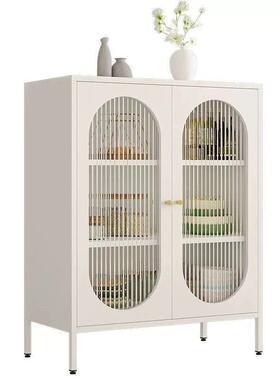 铁柜子现代简约用客家厅藤皮编储物OEN柜靠墙子一体茶水柜厨房