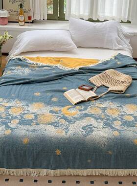 纯纱ASA布毛沙巾被洗全棉单人成人可机夏凉被发巾多功能四季床棉