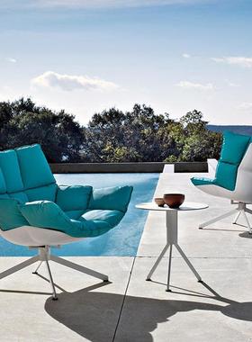 简壳约家具84766现代个性玻璃钢餐椅肌肉稻椅子设计师休闲洽谈旋