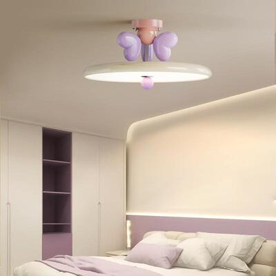 光法式奶油风童房32194吊灯全护眼灯创意爱心男孩谱女儿孩卧室书