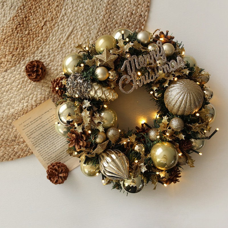 圣诞花环装饰圣诞节装饰品家用布置挂件店铺场景氛围创意摆件挂件