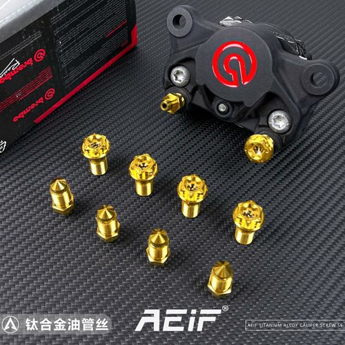 AEIF钛合金螺丝适用车力屋 布雷博 明浙 AK对四卡钳气嘴油管螺丝
