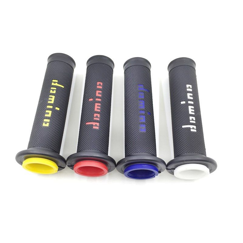 DOMINO双色糯米肠握把胶套摩托车改装机车手把胶套甜甜圈开孔手把