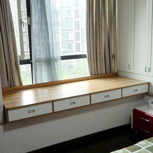 定制飘窗柜书桌写字台定做窗台储物抽屉柜收纳转角飘窗电脑桌订制