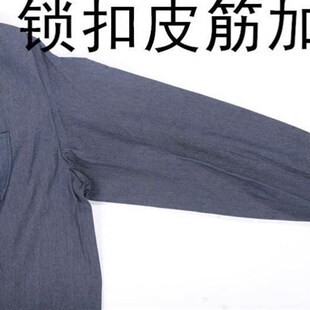 加大加肥夏季迷彩连帽罩衣蓝大褂仓库搬运工装长款防尘护衣大号