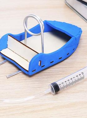 蒸汽小作船科动11954学实验手工制材料力风力明快艇玩具可下水学