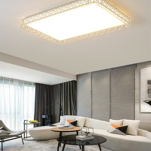 LED吸顶灯长方形客厅灯具大气创意现代简约无极调光鸟巢主卧室灯