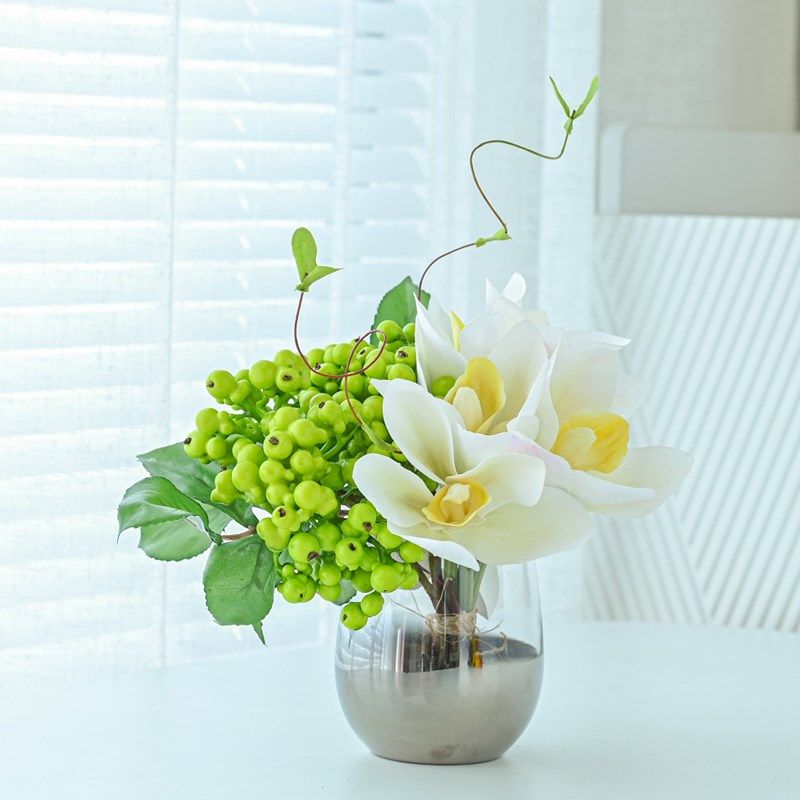 餐桌花摆花仿真花包厢圆形转盘假花装饰花高端酒店大圆桌中间摆件,家居饰品,餐桌花艺,淘宝优惠券,粉丝福利购,淘宝优惠卷