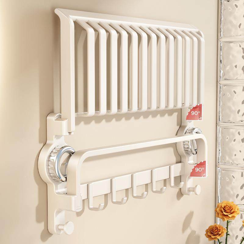 吸盘毛巾架卫生免打孔浴巾置物架子体太F98M8659空间铝浴所室厕挂