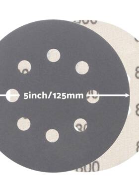 9打96A+5寸8孔砂纸6植0件套干湿两用打磨砂纸磨抛水砂纸绒光FBE砂