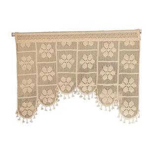 复古钩门针布半帘短美式乡村小窗艺户窗帘拱形帘帘t$*&%lzn免打孔