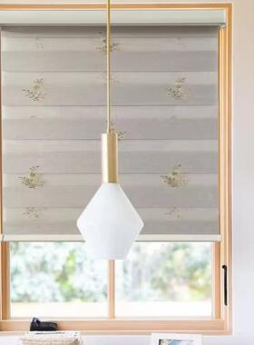 办公公室卷帘简约叶窗帘百遮安BE5光卷拉式帘办用遮阳免打孔装柔