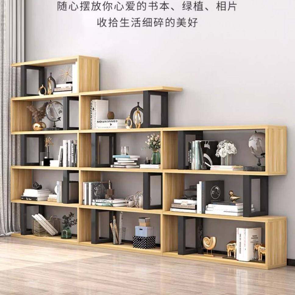 易创意书架物架现代多层简约无品牌/落简地客纳厅组合隔置断收书