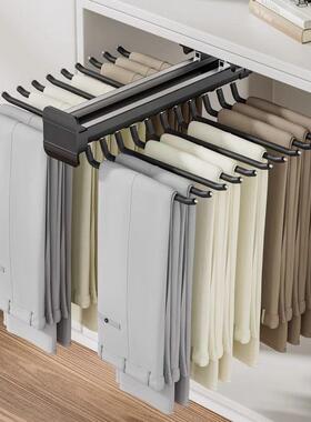裤架伸缩衣柜家用多功能裤抽挂RIZ裤裤子架柜顶内抽拉装架式五金