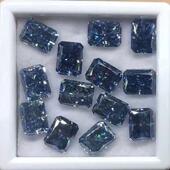 原色测笔YFCZ 987深色蓝雷迪恩形切割莫桑石长倒角过宝蓝莫桑钻宝