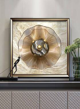 富贵花开饰立体实玄装画入物户轻奢高档挂REQ画现代简约抽象关壁