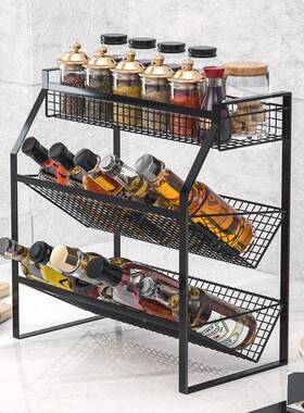 厨房置物不锈钢27702调料调台品收纳架面壁味挂架子用品家用架大
