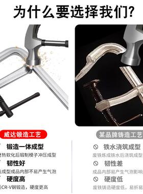 威达重BWW型F夹型木夹子固定夹器g型c形f快工速夹紧器f型夹具300