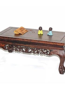 中式实木鸡翅木炕几飘桌子桌46393方形茶榻几炕榻米桌矮桌盆景底