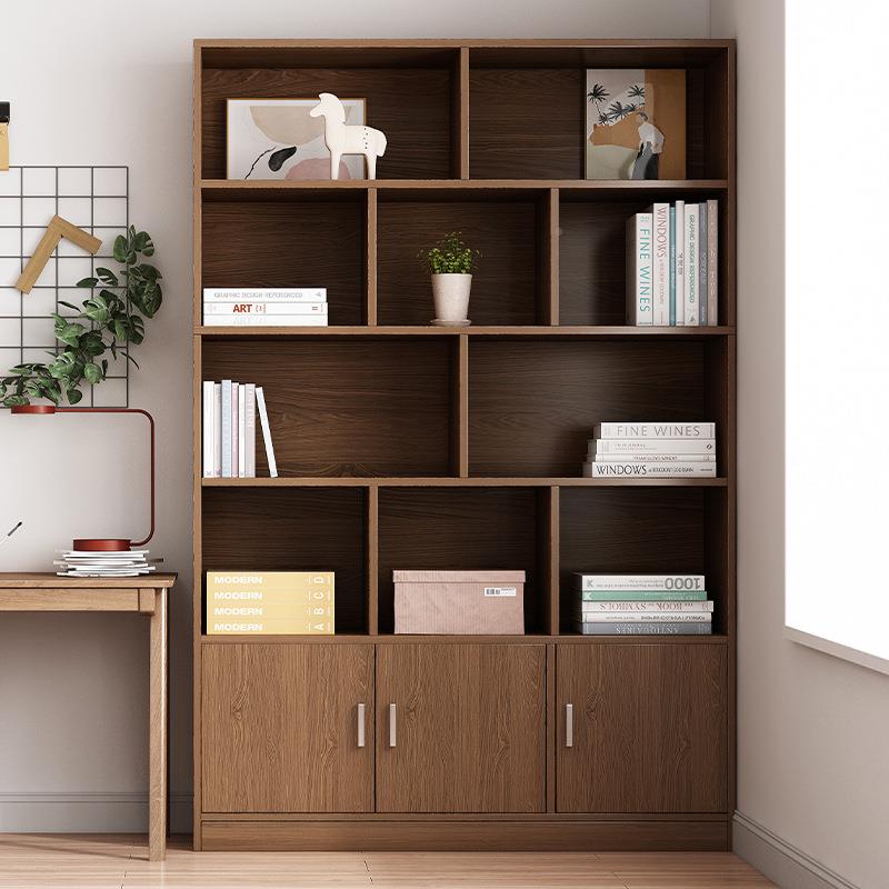 书柜带门书WRN架家用防简易多层储柜客厅尘柜收物展示柜落地纳置