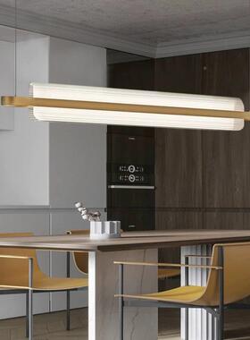 现代极简创灯意轻奢餐台厅吊45812客厅餐厅吧茶室书展厅长条轻奢