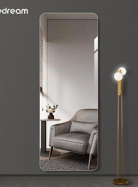 ft轻镜奢无框全身镜免打41706孔穿衣镜壁挂式室卧衣子客厅装试饰