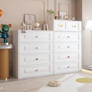 铁艺斗柜家用落地卧量室厅客物防尘多层大容铁皮柜抽屉式 收纳AUS