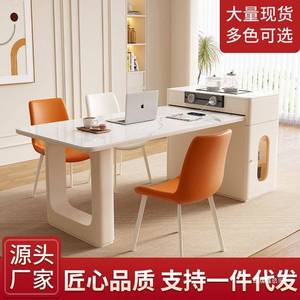 轻岛台餐桌一D03体家小用户型现代奢简约奶油风法式岛岩板中台可
