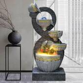 欧式 现代简约流水喷泉客厅阳办公室酒水店景台DSZ电摆视柜落地件