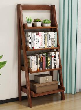实木书架简易阳台多33683物架层落客厅花架儿童地卧室床头储物收