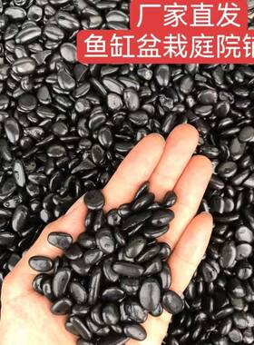 黑精抛光小石鹅色卵石石头花盆鱼造缸景装子饰铺路天然ALM圆润石