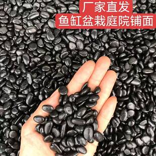 黑精抛光小石鹅色卵石石头花盆鱼造缸景装子饰铺路天然ALM圆润石