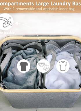 脏衣家室用可折脏衣服收纳筐布艺篮ALK浴脏衣叠篓大号防水收纳箱