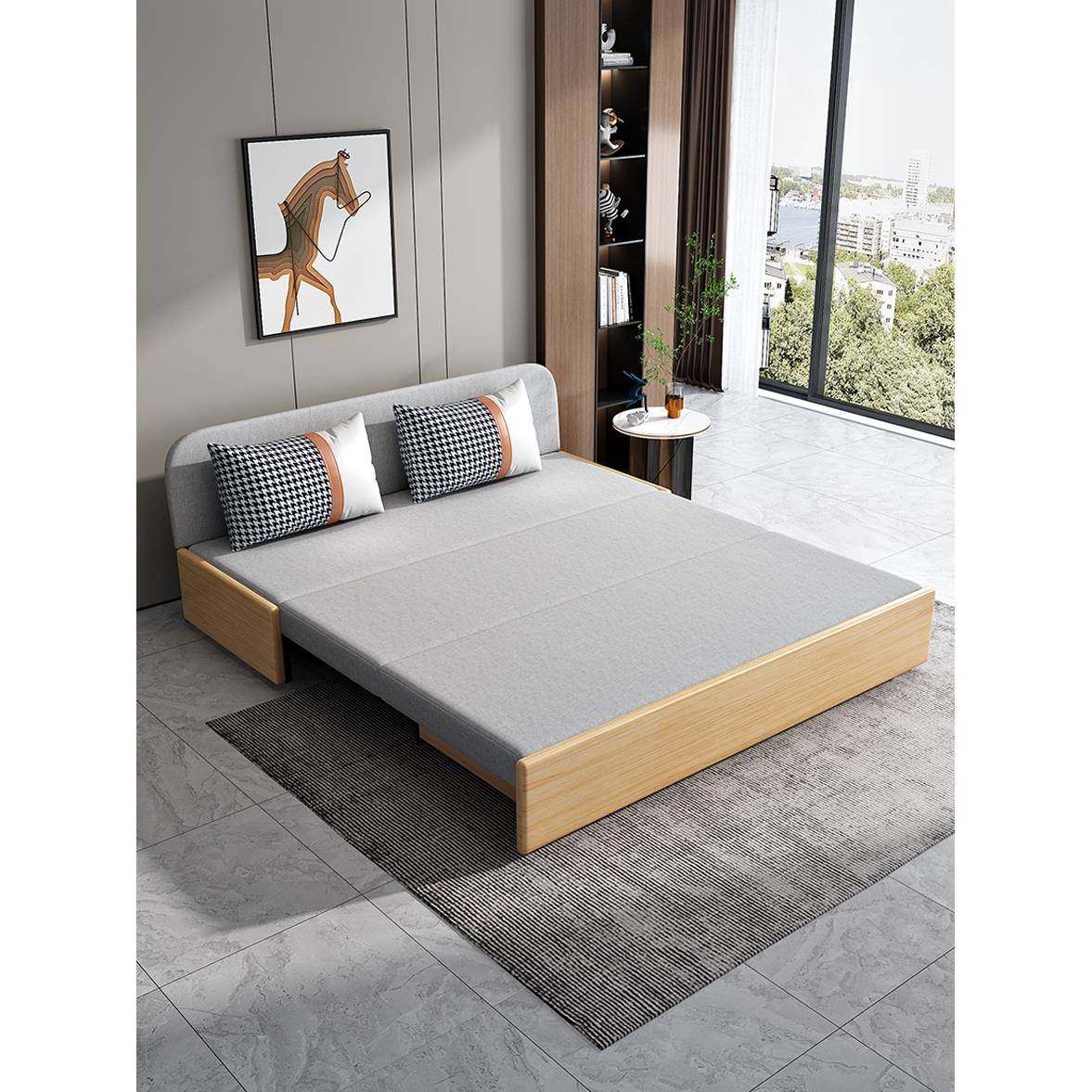 ?床沙发两出用折叠租房小可户型客厅多功能经济陪护床2021单人位