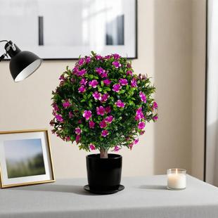 仿真丁香花地插款假花丁香花盆套装植盆塑栽盆景居装饰家客厅摆设