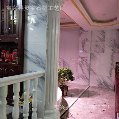 四川白玉窗台板墙面板石大64013理石工程板雕汉刻柱子