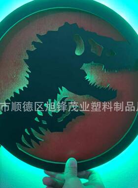 墙创意氛挂装饰灯酒吧夜店围卧室楼灯道背景布OEZ置LED彩灯恐龙灯