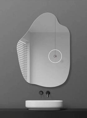 浴室手穿衣镜异形云朵花朵卫生间洗NEA台挂镜智能洗手镜镜间子