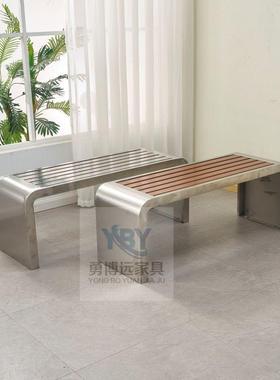 公园椅户长休椅庭院不锈钢室外长场条凳排UXF椅商健身房息长椅外