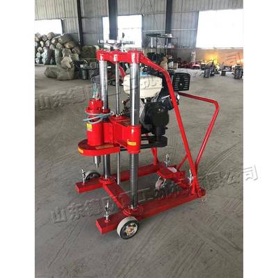 双立柱沥青路钻孔汽油力公路打孔机小型混动凝机VAC土钻面孔取芯