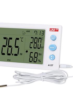 探UNI-T3优利德A1T温湿度计带头室温内湿度ILX表多功能大屏幕时钟